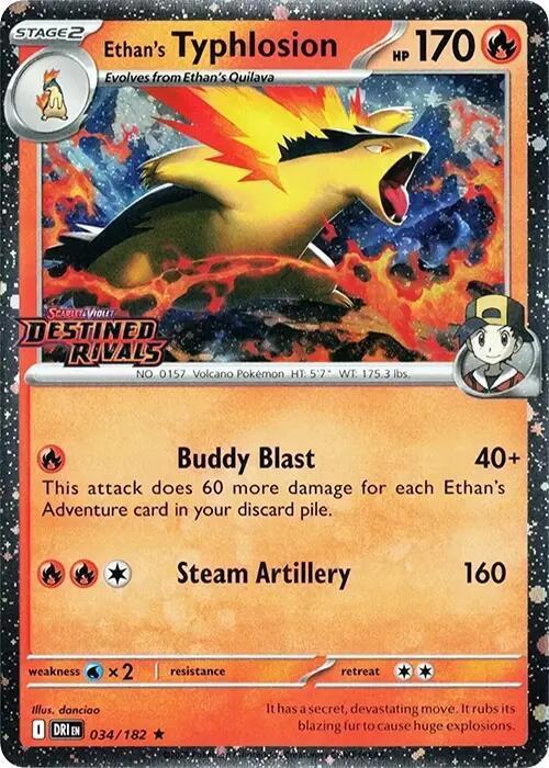Destined Rivals Ethan's Typhlosion [Stamped] Pokémon card